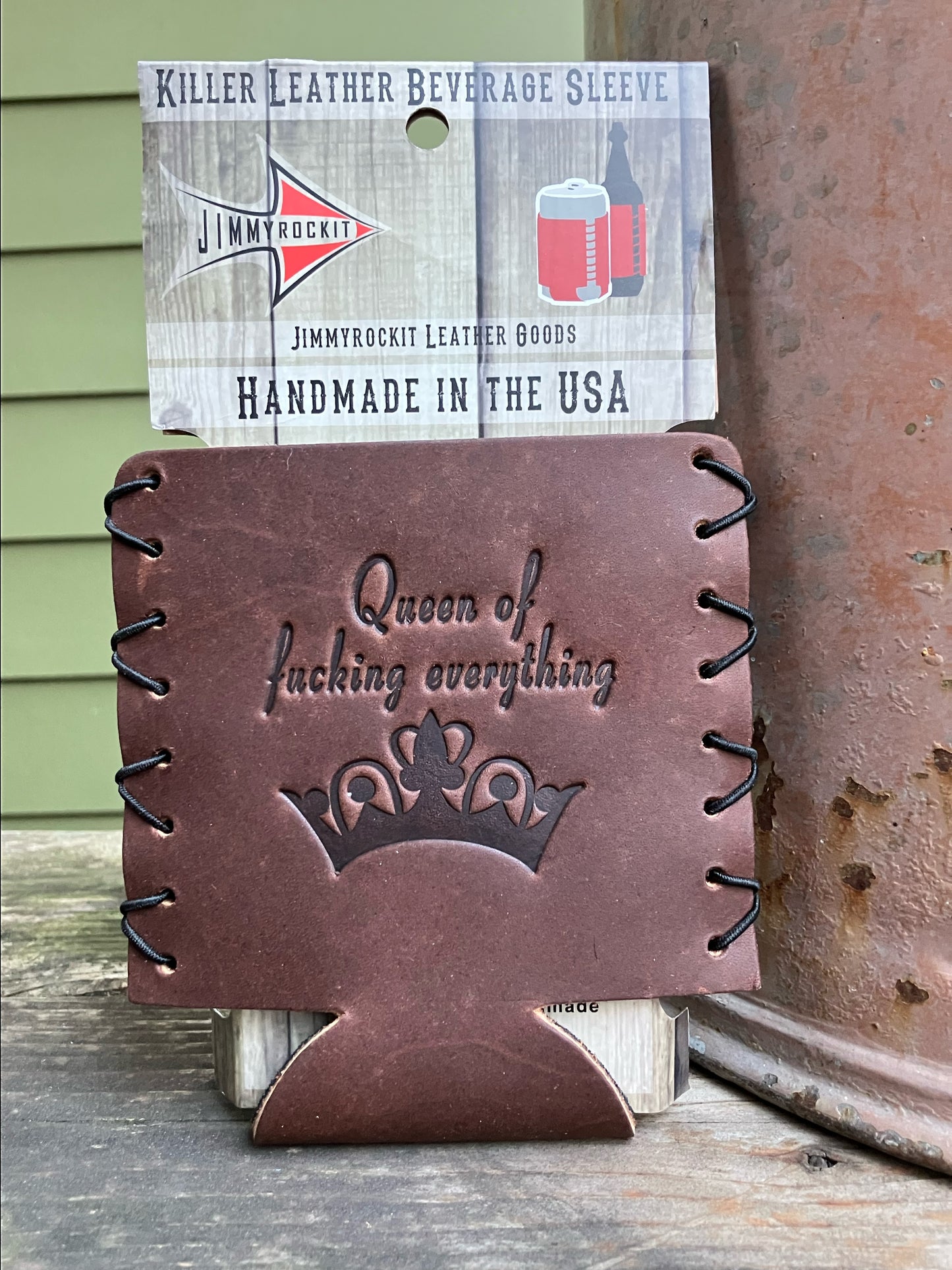 Leather Koozie - Queen of Fucking Everything