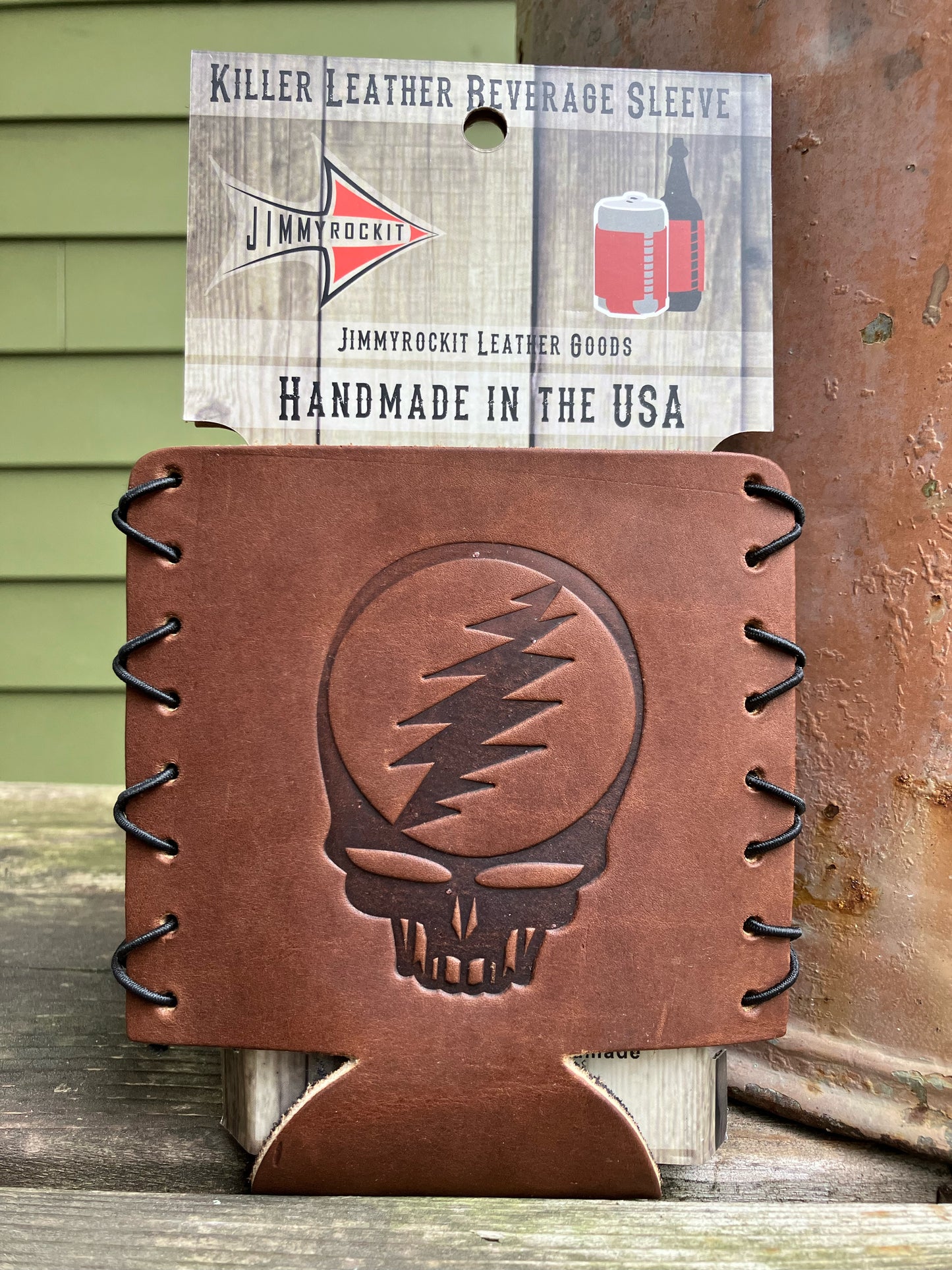 Leather Koozie - Steal Your Face Grateful Dead