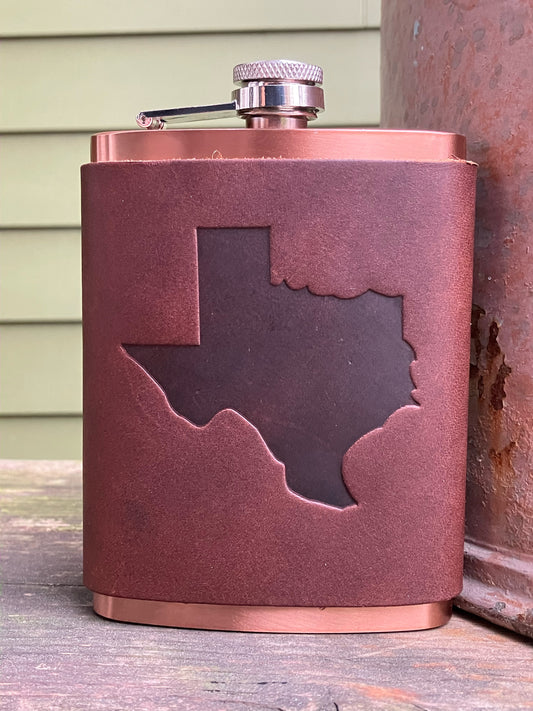 Leather Flask - Texas
