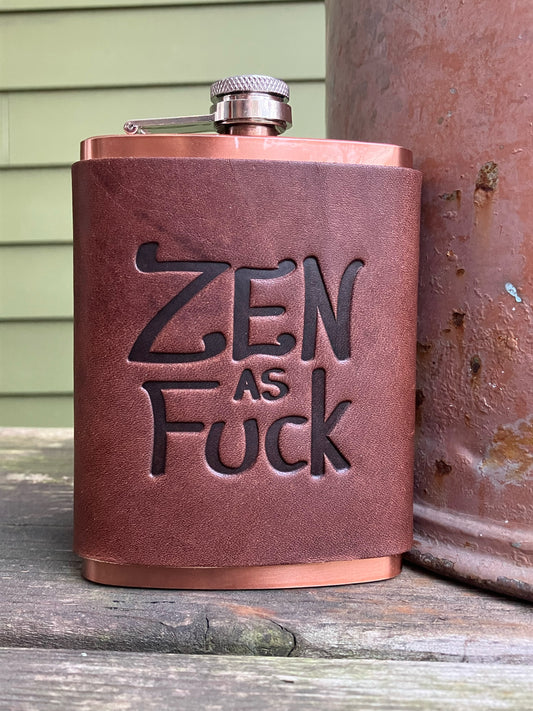 Leather Flask - Zen as Fuck