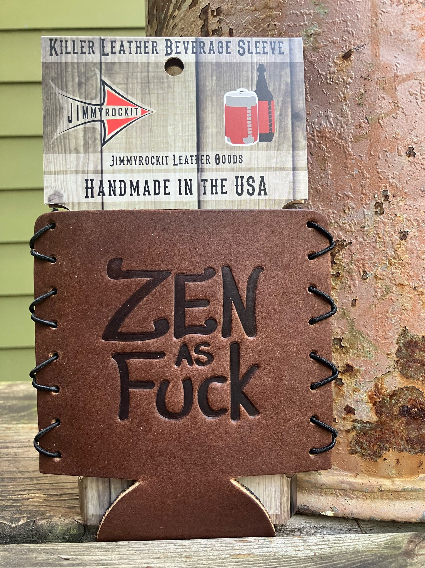 Leather Koozie - Zen As Fuck