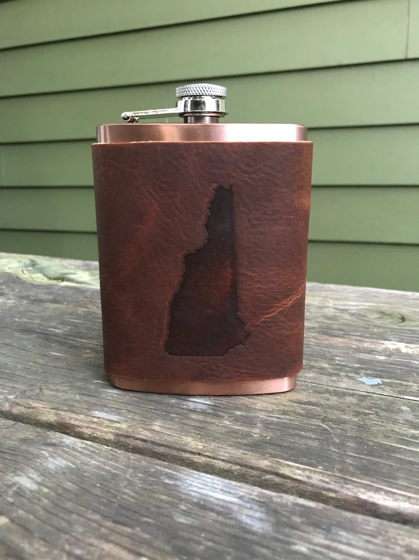 Leather Flask - New Hampshire