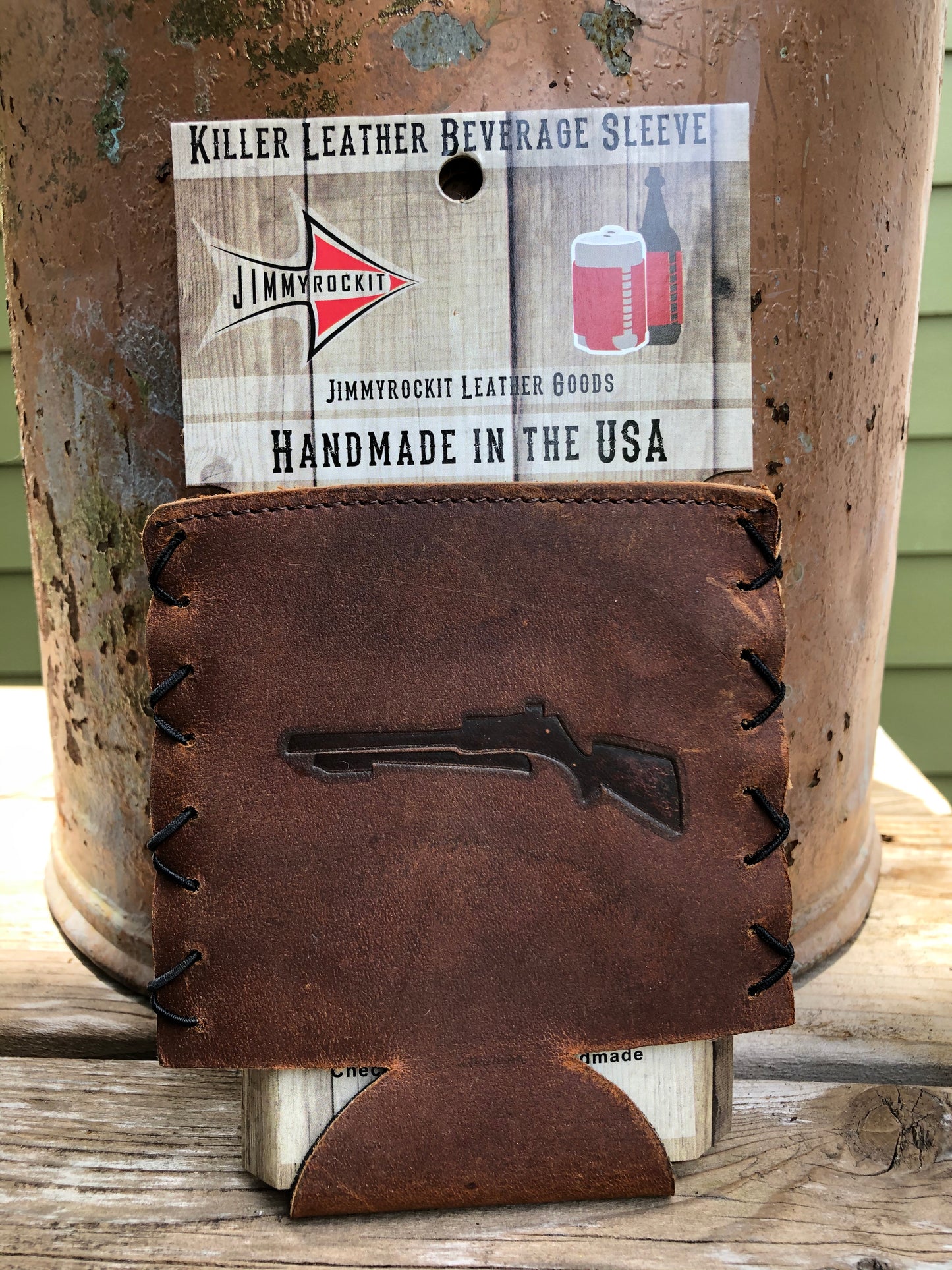 Leather Koozie - Rifle