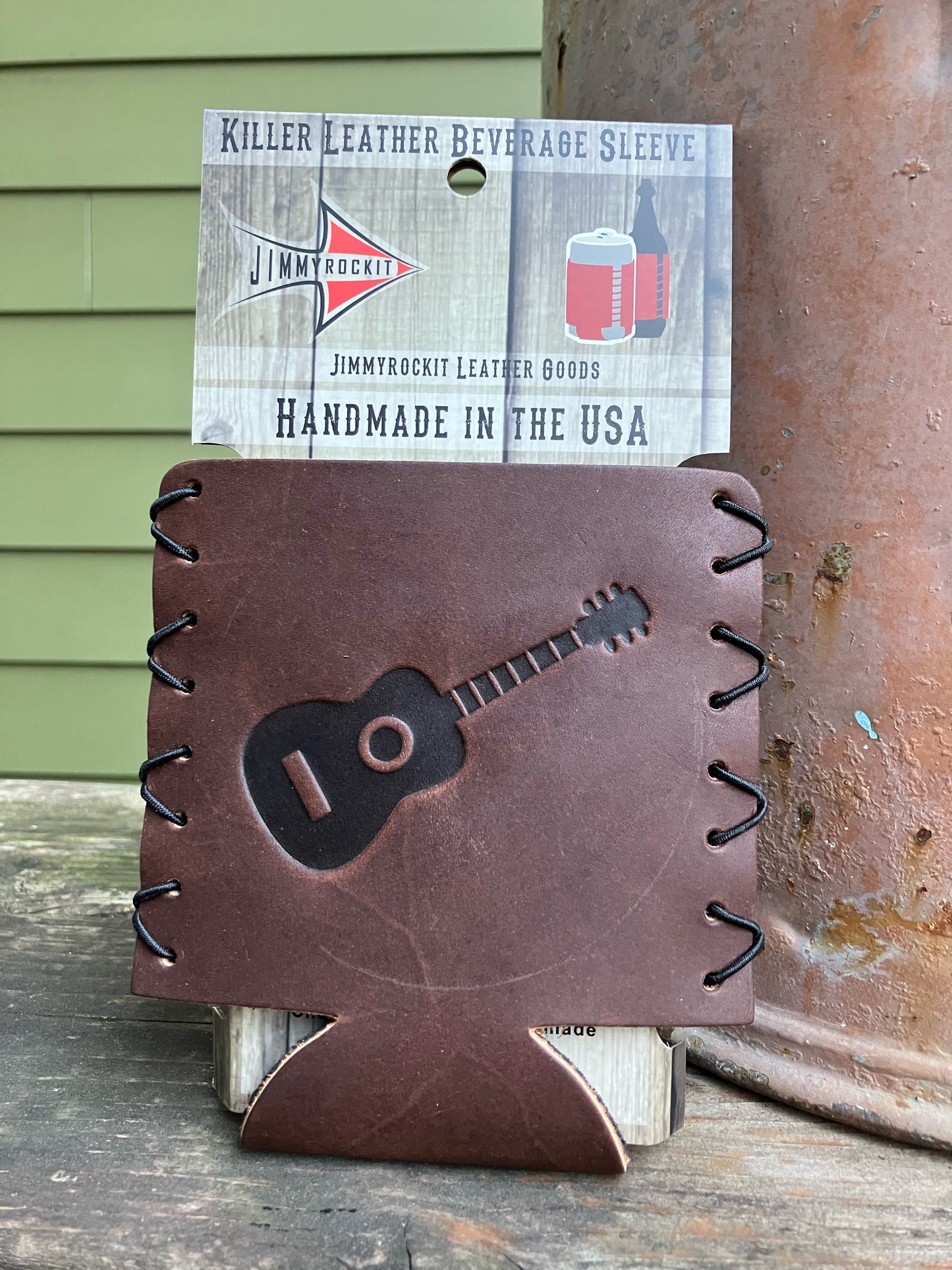 Leather Koozie - Guitar